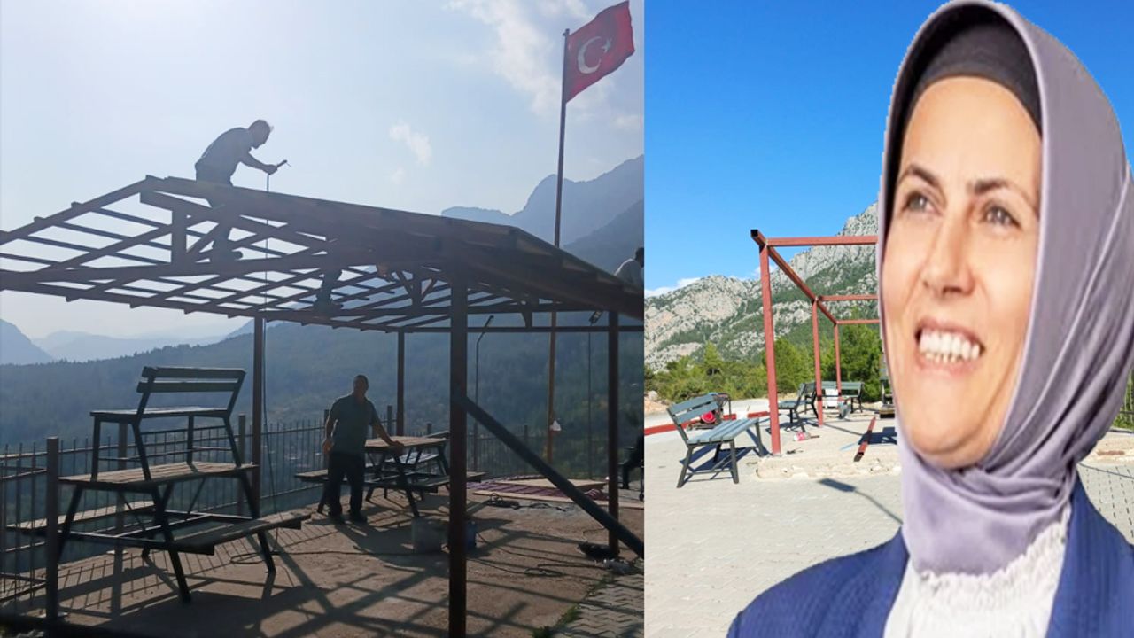 İbradı belediyesi üzümdere’ye yeni seyir terası kazandırdı