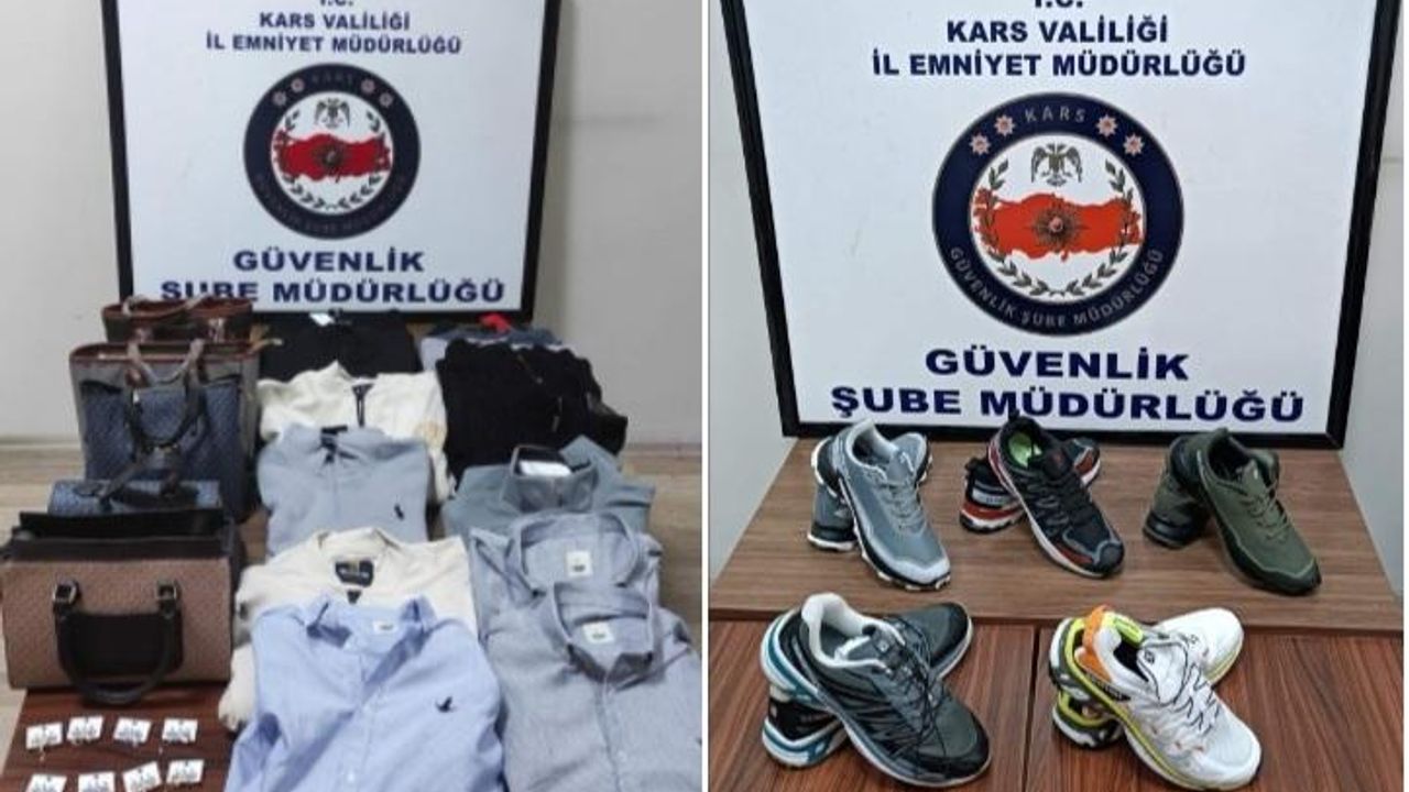 Kars'ta marka taklidi ürünlere baskın: 33 adet sahte ürün ele geçirildi