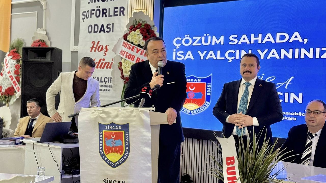 Sincan Kamyoncular ve Şoförler Esnaf Odası Başkanı İsa Yalçın güven tazeledi