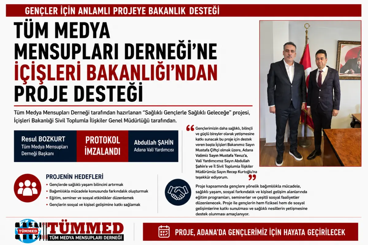 Tüm Medya Mensupları Derneği'ne İçişleri Bakanlığından proje desteği