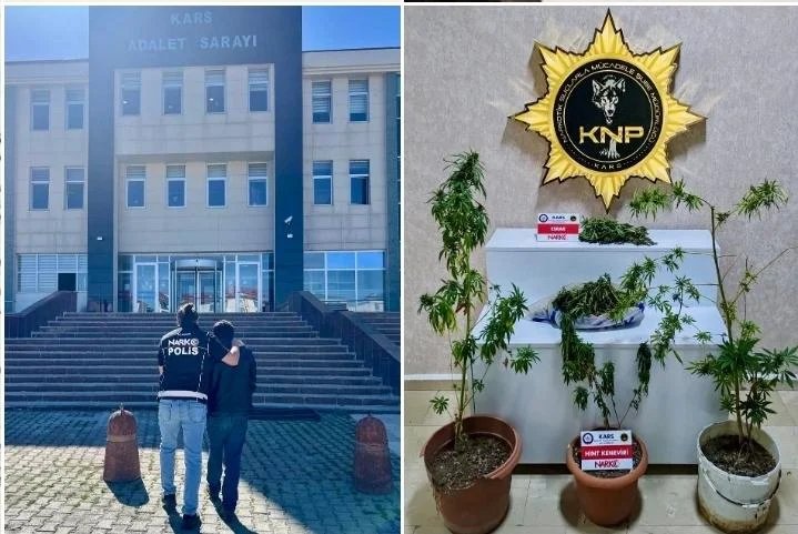 Kars’ta uyuşturucu operasyonu: Esrar ve Hint keneviri ele geçirildi