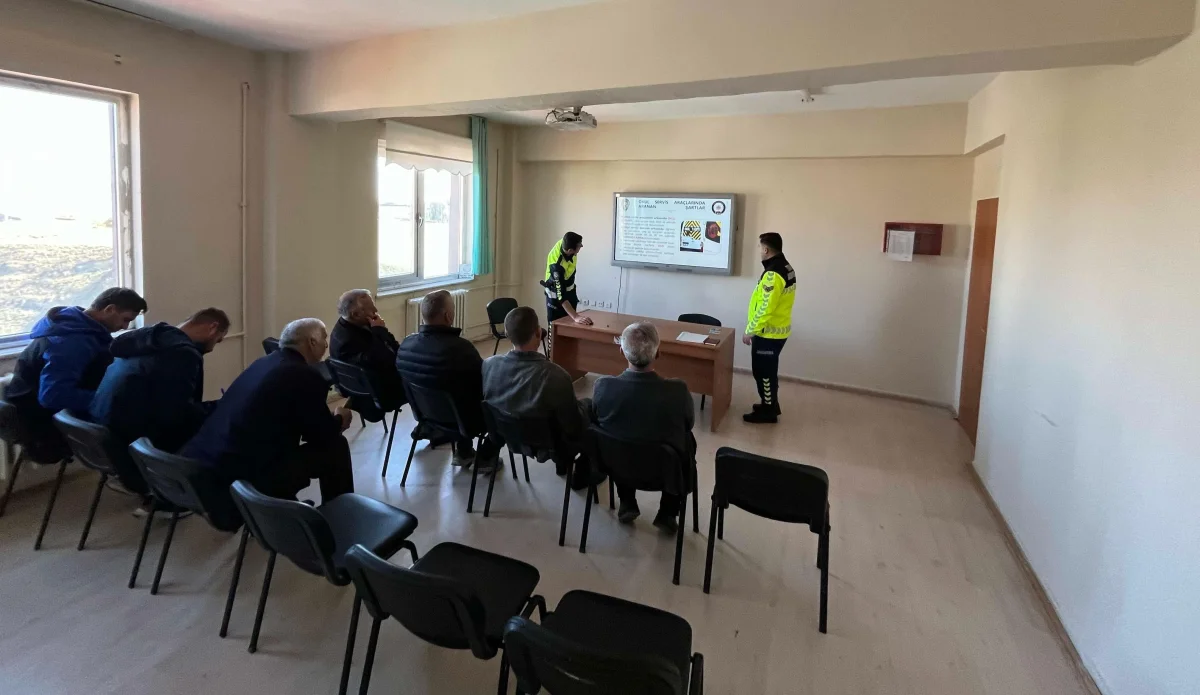 Akyaka’da Okul servislerinde trafik güvenliği ele alındı